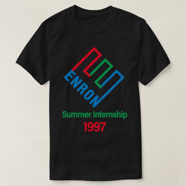 Camiseta Contabilidade de estágio da Enron Summer (Frente do Design)