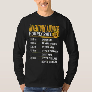 Camiseta Contabilidade de Inventário de Taxa Horária do Aud