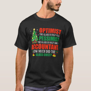 Camiseta Contabilidade de Natal Otimista