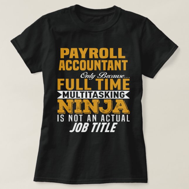 Camiseta Contabilista da Folha de Pagamento (Frente do Design)