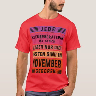 Camiseta Contabilista de aniversário do nascer de novembro 