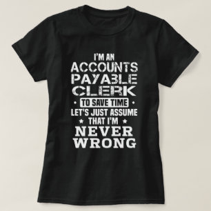 Camiseta Contabilista de Contas a Pagar