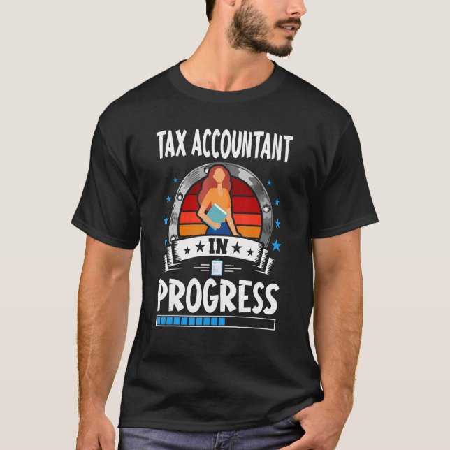 Camiseta Contabilista Fiscal Em Andamento Estudante (Frente)