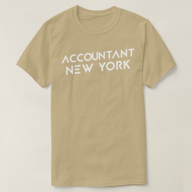 Camiseta Contabilista New York White (Frente do Design)