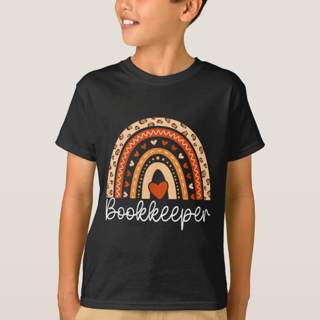 Camiseta Contador Boho Arco-íris Contador Contabilidade (Frente)
