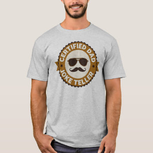 Camiseta Contador de Piadas de Pai Certificado Humor de Pai