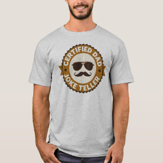 Camiseta Contador de Piadas de Pai Certificado Humor de Pai