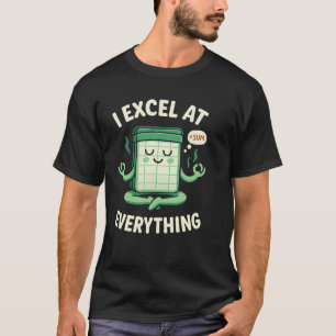 Camiseta Contador de Yoga Eu Excelo Em Tudo Contabilidade