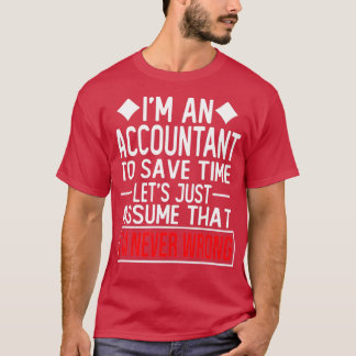 Camiseta contador dizendo que sou contador para economizar