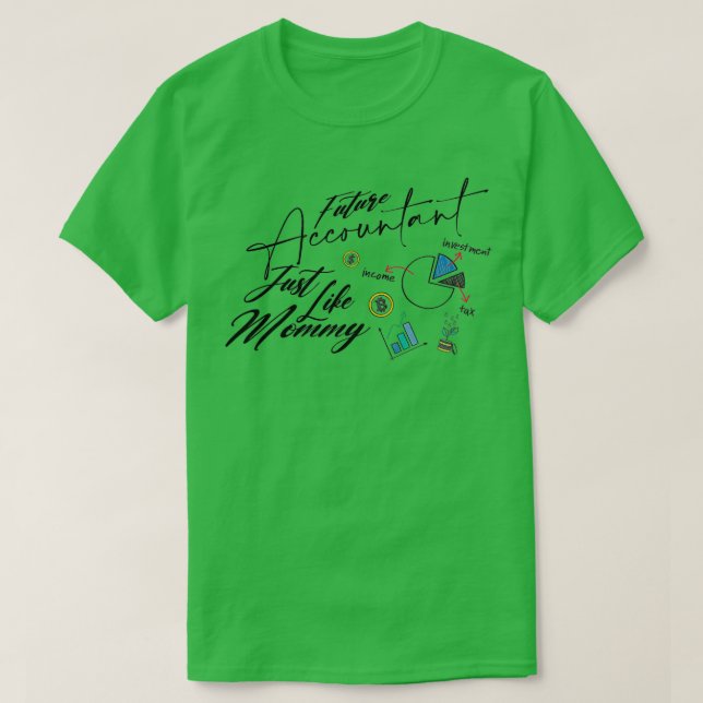 Camiseta Contador futuro como mamães (Frente do Design)