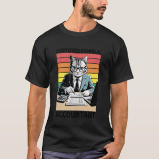 Camiseta Contador Público Certificado Gato Finanças Profiss