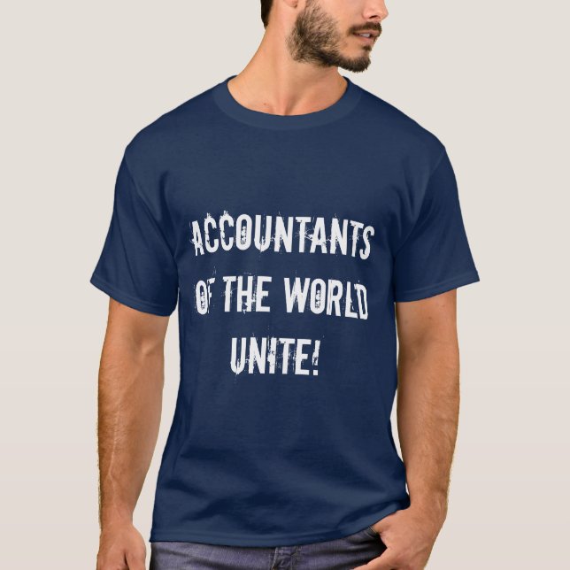 Camiseta Contadores do mundo unem-se! (Frente)