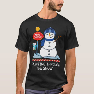 Camiseta Contagem Através Da Neve - Contador De Natal