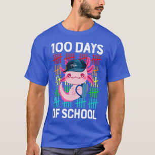 Camiseta Contagem De 100 Dias De Meninas De Lover Axolotl D