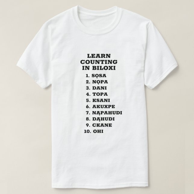 Camiseta Contagem de 10 i Biloxi (Frente do Design)