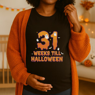 Camiseta Contagem De 31 Semanas Até Maternidade De Hallowee