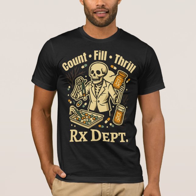 Camiseta Contagem ・ Enchimento ・ Thrill Rx Dept Halloween (Frente)