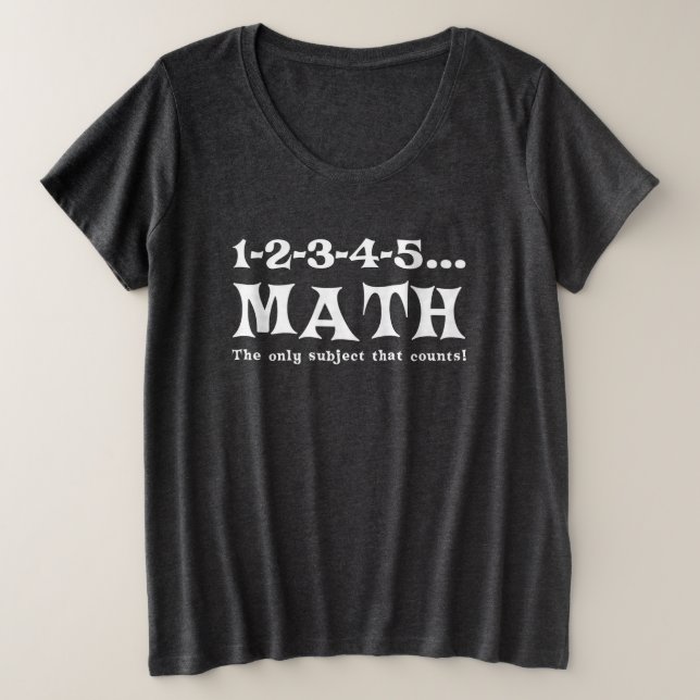 Camiseta Contagens de Matemática (Frente do Design)