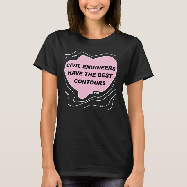 Camiseta Contagens Rosa Engenheiro Civil (Frente)