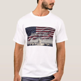 Camiseta "CONTAR MEU VOTO" Camisa-T masculina