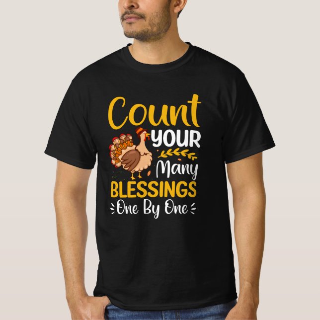 Camiseta Conte suas muitas bênçãos, uma a uma (Frente)