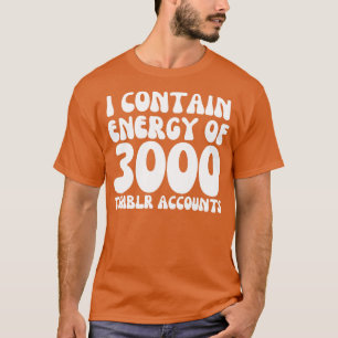 Camiseta contém energia de 3000 contas de tumblr