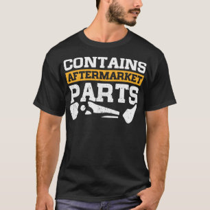 Camiseta Contém Partes No Mercado Engraçadas Perna Amputeo