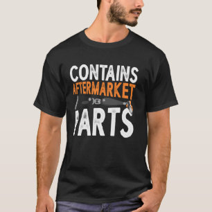 Camiseta Contém Peças de Pós-Venda Perna Protética de Amput