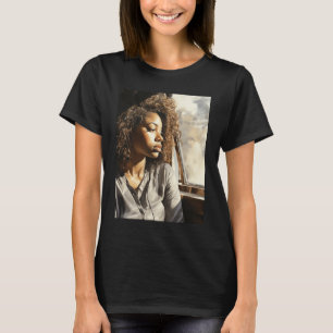 Camiseta Contemplação Sunlit - Mulher Negra Sai
