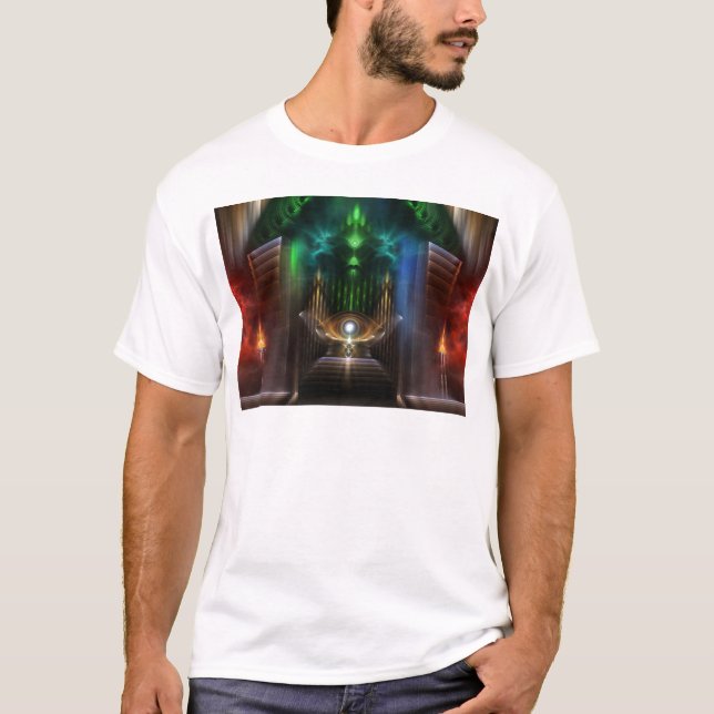 Camiseta Contemplando Arte Fractal Oz (Frente)