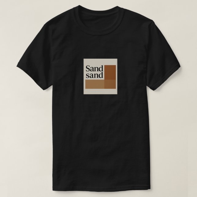 Camiseta Contemporânea em Tons Terrosos – Natural  (Frente do Design)