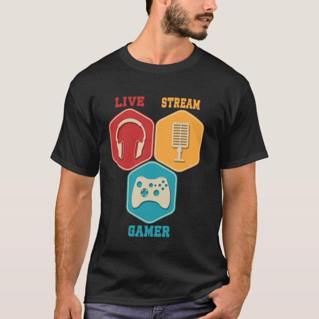 Camiseta Content Creator Online Game Video Game Live Stream (Frente)