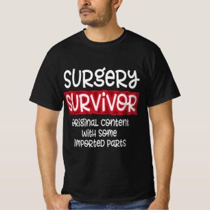 Camiseta Conteúdo Original De Sobrevivência De Cirurgia Com