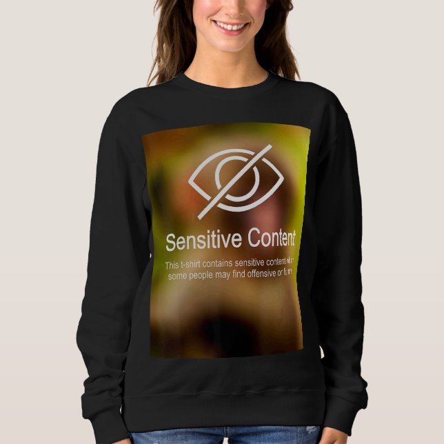 Camiseta Conteúdo Sensível Aviso de Conteúdo 1 (Frente)