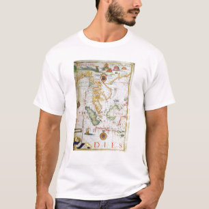 Camiseta Continente 3Sudeste Asiático, detalhe do atlas de