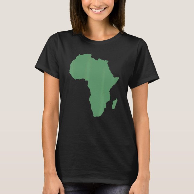 Camiseta Continente Africano e Mapa de Vestuário Africano p (Frente)
