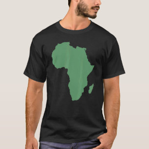 Camiseta Continente Africano e Mapa de Vestuário Africano p