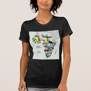 Camiseta Continente Africano Linda Mama África Colorida