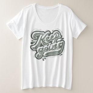 Camiseta Continua a ser verde com a tendência moderna branc