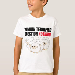 Camiseta Continua Aterrorizada Pergunta Sem Ovelha