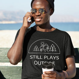 Camiseta Continua Reproduzindo Lá Fora