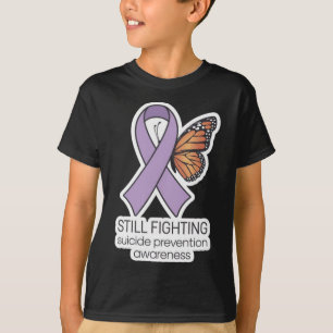 Camiseta Continuar a combater a consciência suicida