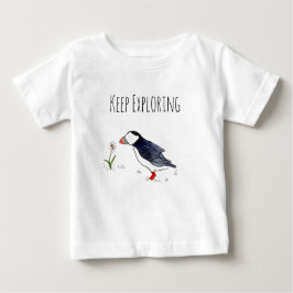 Camiseta Continuar Explorando a Letreiros com o Puffin Atlâ
