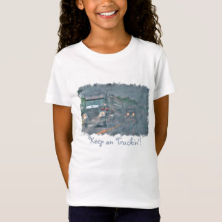 Camiseta "Continue caminhando", Rainstorm e Big Rig Truck