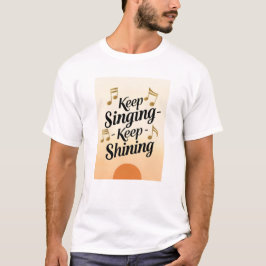 Camiseta Continue Cantando Continue Brilhando