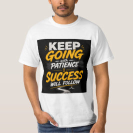 Camiseta Continue Com Paciência – Tipografia Motivacional