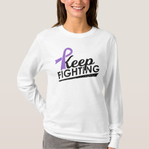 Camiseta Continue combatendo a consciência da fita roxa