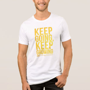 Camiseta Continue, Continue Crescendo - Typog Dourada Motiv