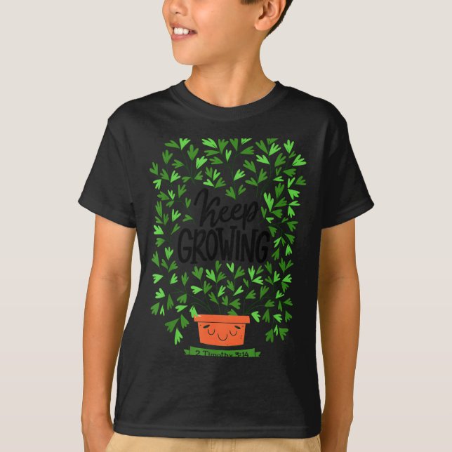 Camiseta Continue Crescendo 2 Timóteo 3 14 Inspiração Crist (Frente)