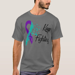 Camiseta Continue lutando contra o suicídio da saúde mental